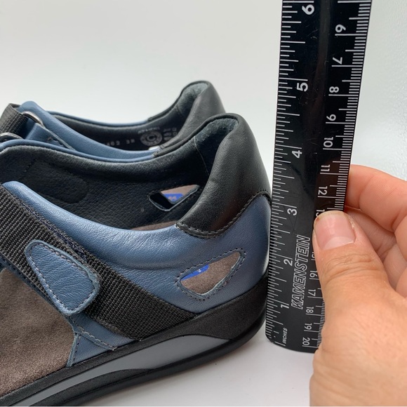 NWOB Wolky Women's Desh Sandal blue leather sandals comfort size 38 US 7.5 1083 - Picture 2 of 11